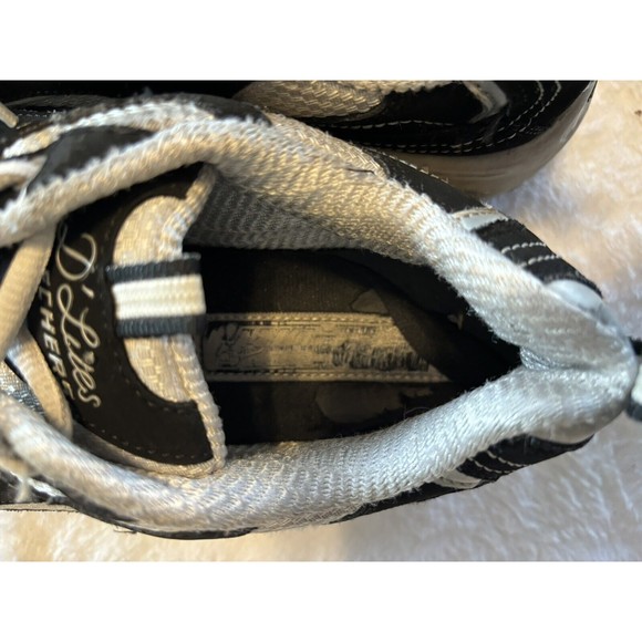 SKECHERS D’LITES COMFORT WALKING ATHLETIC SHOES WOMEN SIZE 7.5 BLACK WHITE - Picture 4 of 8